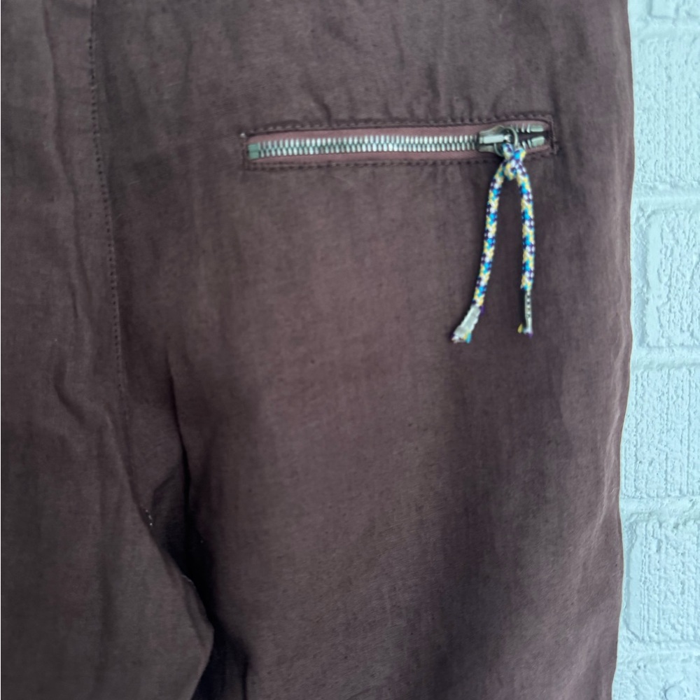 Boss Brown Linen Cotton Pants with Relaxed Fit - Picture 15 of 15